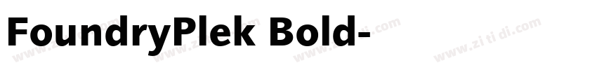 FoundryPlek Bold字体转换